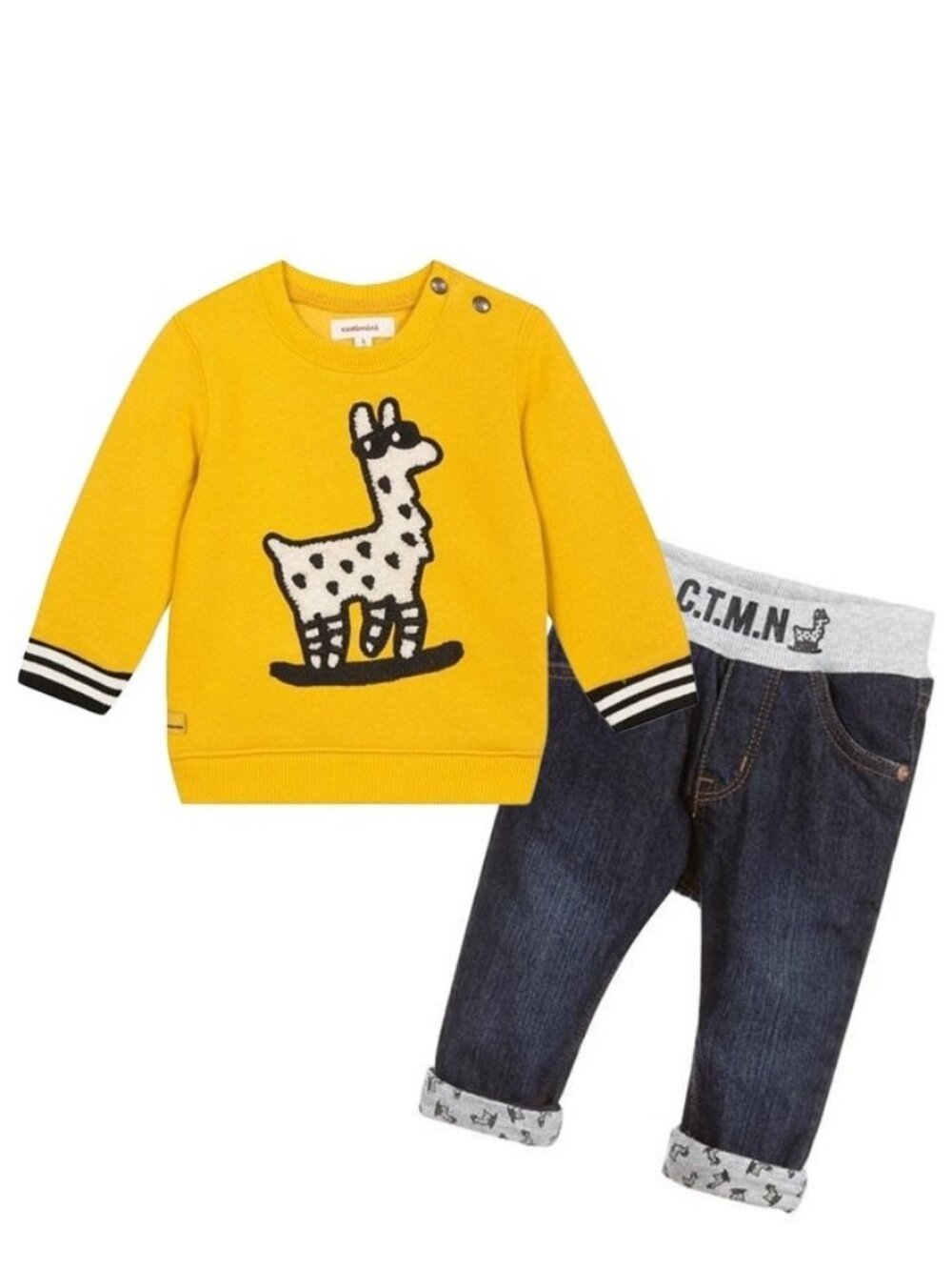NWT Catimini Boys Sweatshirt & Jeanes 2 Piece Set